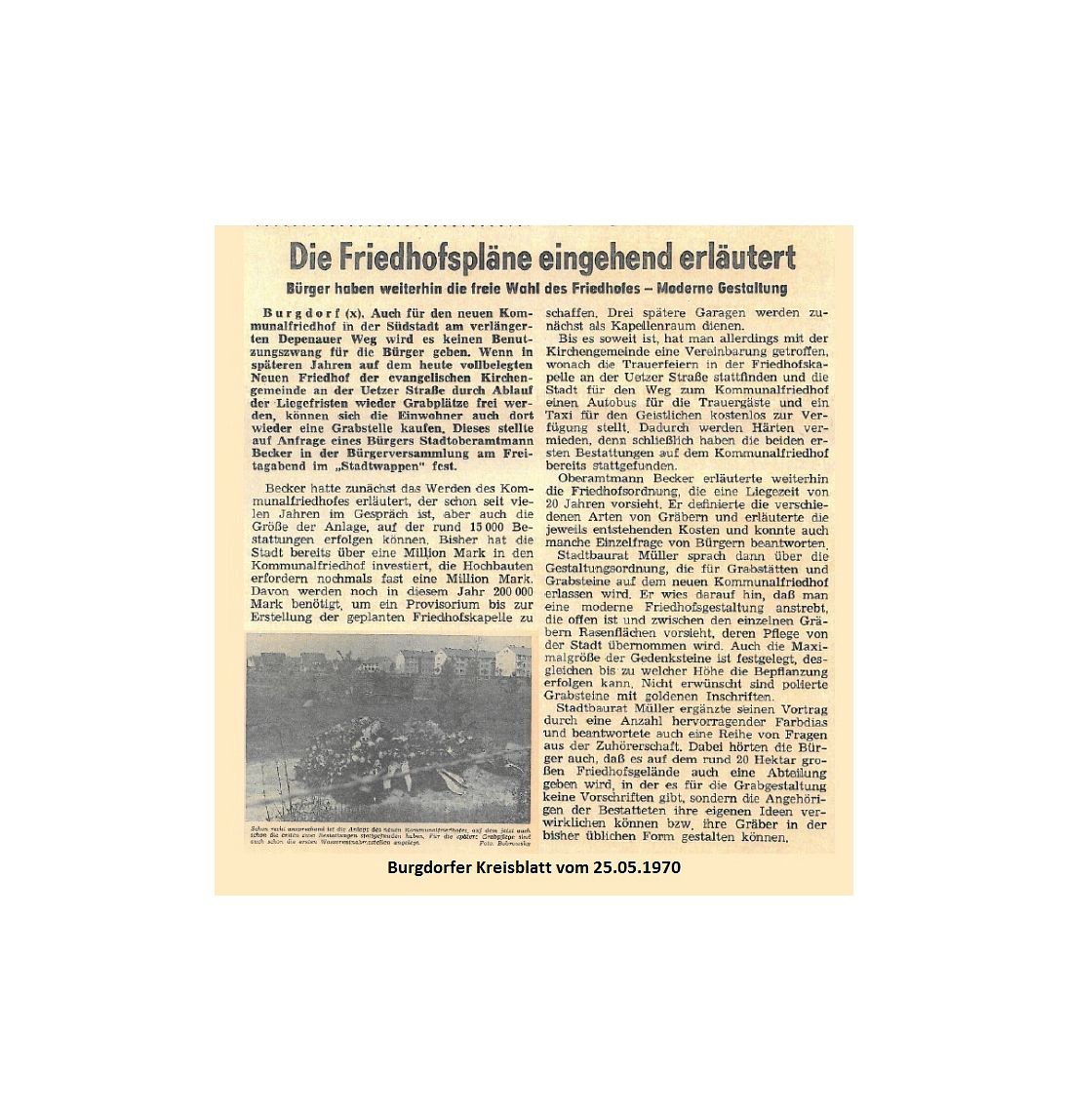Burgdorfer Kreisblatt vom 25.05.1970