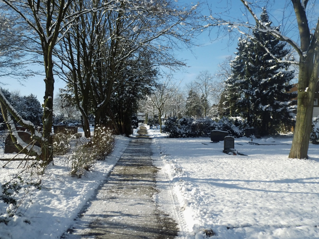 Winterpanorama Friedhof Otze